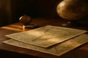 Colecionismo de Mapas Antigos para Decoração Relaxante Vintage