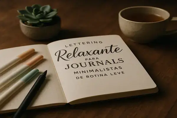 Lettering Relaxante para Journals Minimalistas de Rotina Leve