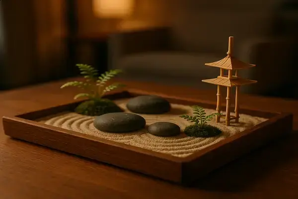 Mini Jardins Japoneses Relaxantes para Ambientes Pequenos Internos